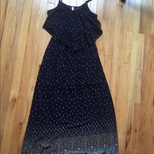 Long Navy Blue Maxi Dress